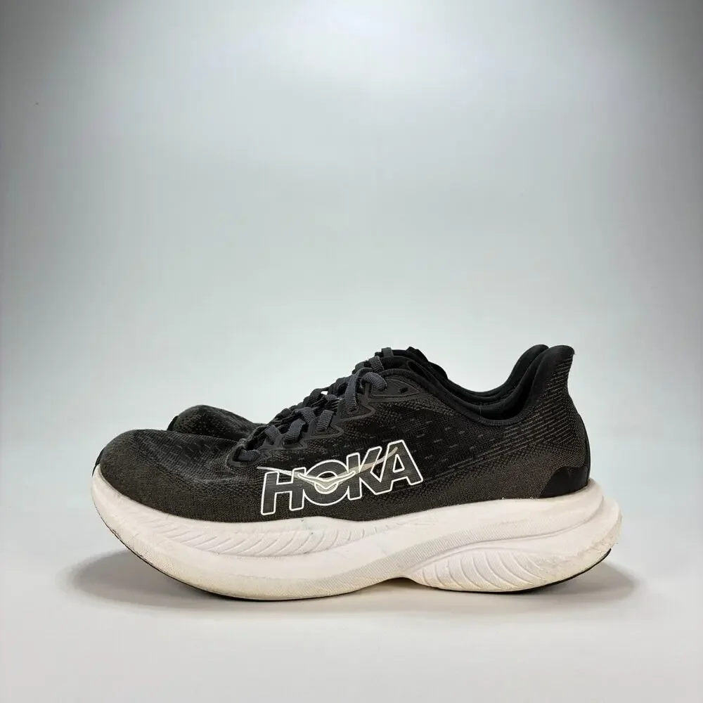 HOKA One One Mach 6 Black White Road Running Shoes 1147810 BWHT Womens Size 8.5B